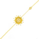 Spiky's Gold-Plated Silver Bracelet with Pearl -1 side