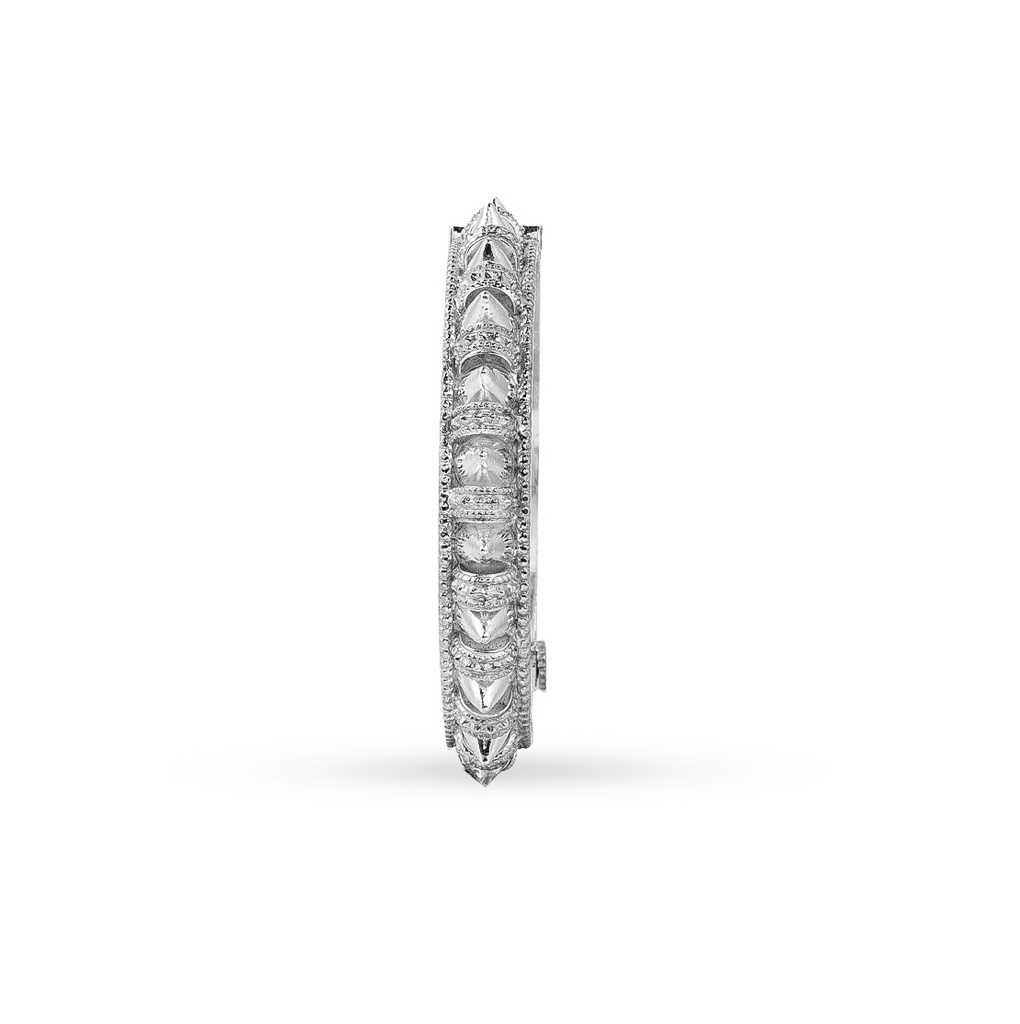 Omani Silver Mushawak Bangle - Medium