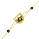 Kahila's Gold - Plated Silver Bracelet with Black Onyx (KC120)