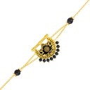 Kahila's Gold - Plated Silver Bracelet with Black Onyx Stone (KC121)