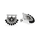 Kahila's Silver Earring with Black Onyx Stone (KC108)