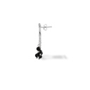 Kahila's Silver Earring with Black Onyx Stone and Drop (KC109)