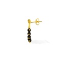 Kahila's Gold - Plated Silver Earring with Black Onyx Stone (KC111)