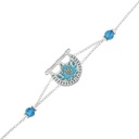 Kahila's Silver Bracelet with Turquoise (KC74)