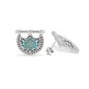 Kahila's Silver Earring with Turquoise Stone (KC76)