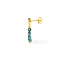 Kahilah's Gold-Plated Silver Earring with Turquoise Stone (KC86)