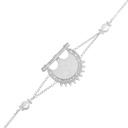 Kahila's Zircon Spiky Silver Bracelet (KC126)