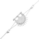 Kahila's Zircon Pearl Silver Bracelet (KC128)