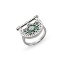 Kahilah's Silver Ring with Malachite stone (KC15)