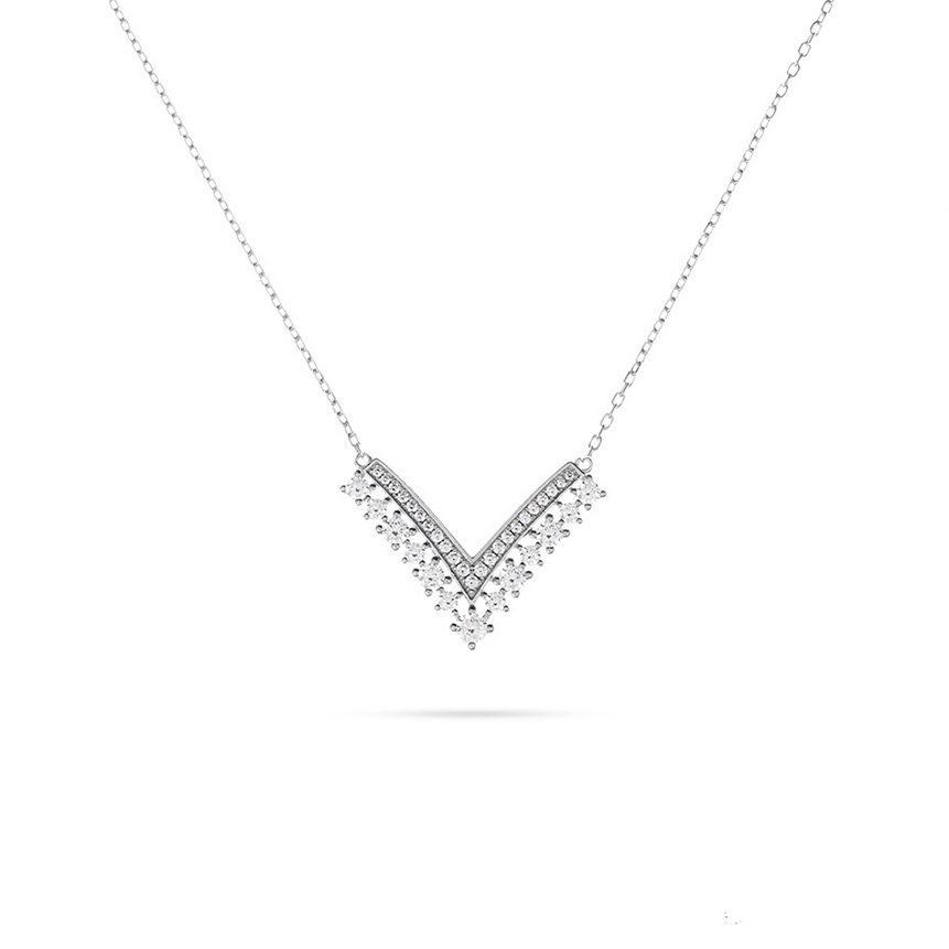 Zircon Silver Choker 