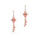 Zayan's Rose Gold-Plated Silver Earring with Drops (ZC30)