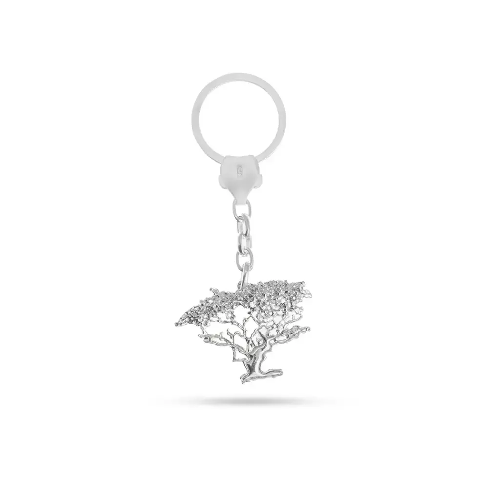 Luban Tree Silver Keychain (OM3)