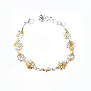 Omani Silver Teembe Bangle , partially gold plated (OTB125)