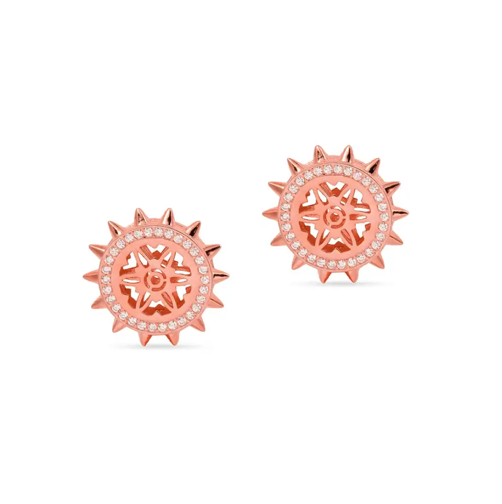 Spiky's Rose Gold-Plated Silver Earring (SPC2)