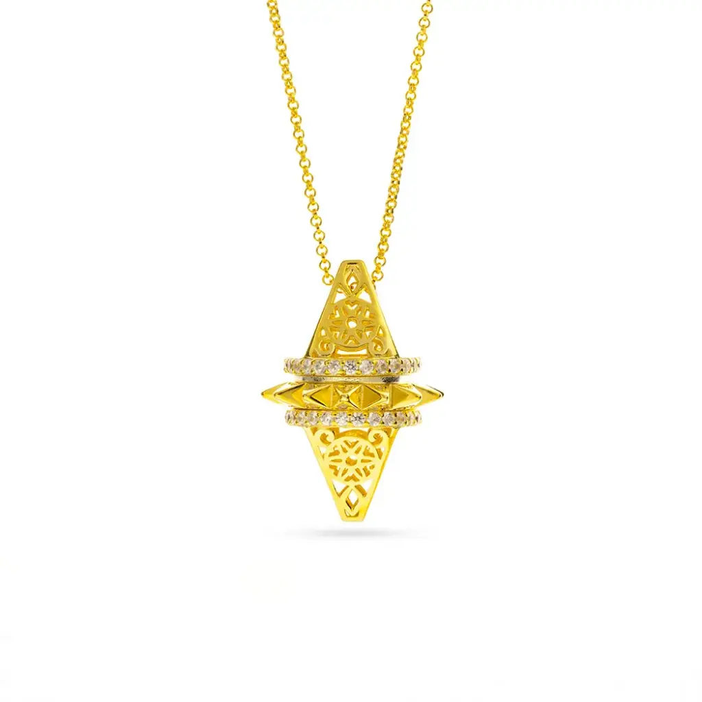 Zayan's Gold-Plated Silver Necklace - Medium (ZC36)