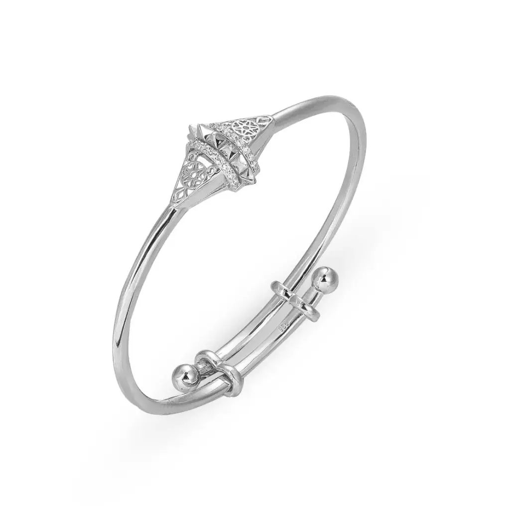 Zayan's Large Silver Bangle - Kids Size (ZC8)
