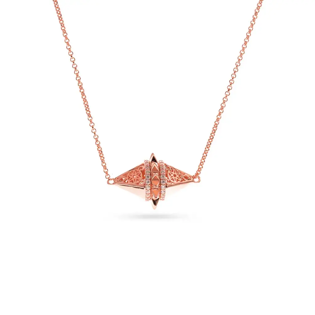 Zayan's Rose Gold - Plated Silver Necklace - Choker (ZC33)