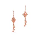 Zayan's Rose Gold-Plated Silver Earring with Drops (ZC30)