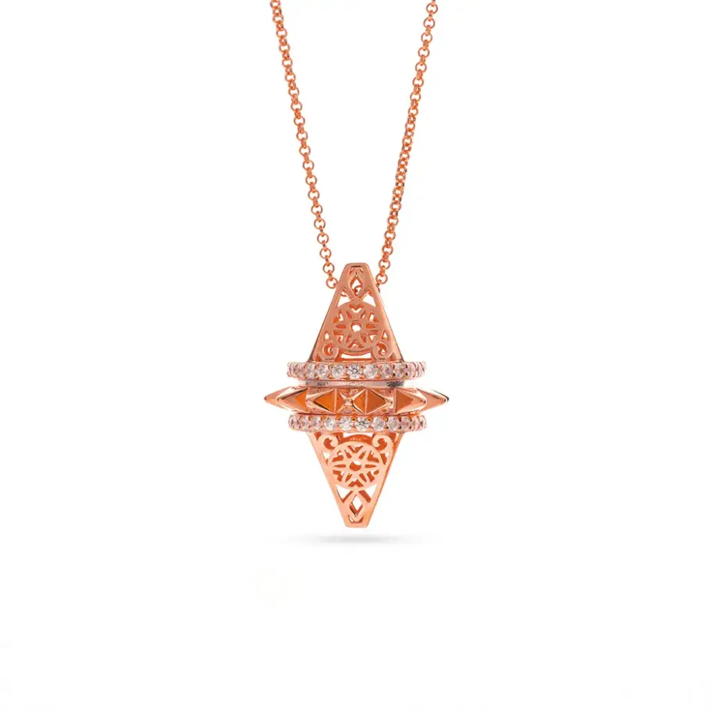 Zayan's Rose Gold-Plated Silver Necklace - Medium 