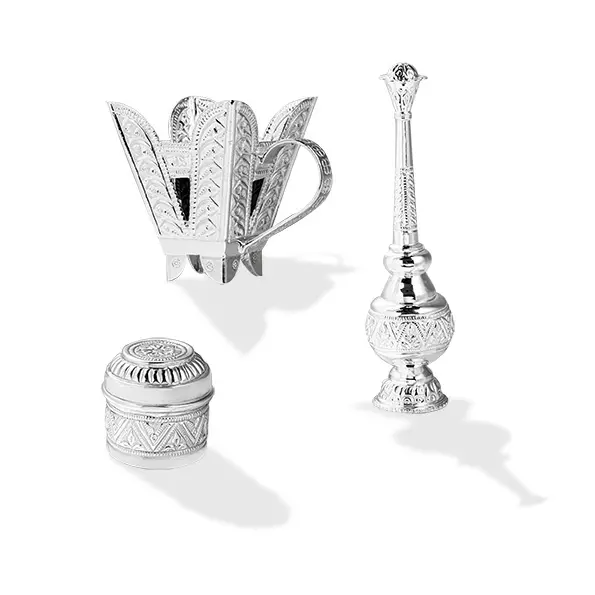 A Set of Brazier, Incense Box, and Rosewater Sprinkler (BIR001)