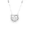 Kahila's Zircon Spiky Pearl Silver Necklace - Small (KC126)