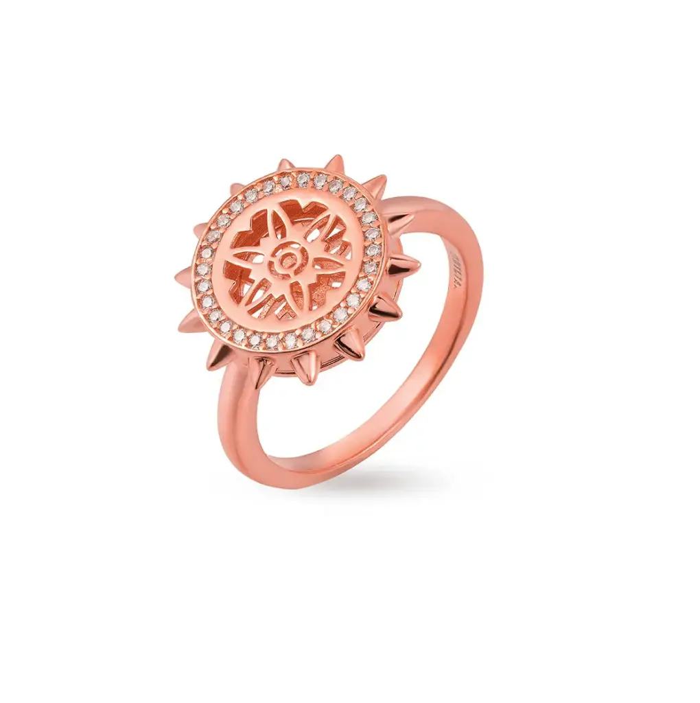 Spiky's Rose Gold-Plated Silver Ring (SPC8)