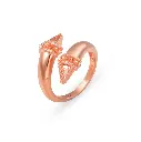Zayan's Rose Gold-Plated Silver Ring- Double (ZC41)