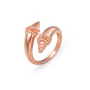 Zayan's Rose Gold-Plated Silver Ring- Double (ZC41)