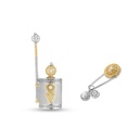 A Set of Silver Kohl-Pot and Baby Pin - Shahid Design
