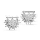 Kahila's Zircon Spiky Pearl Silver Earring (KC59)