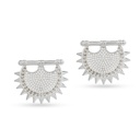 Kahila's Zircon Spiky Silver Earring (KC61)