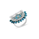 Kahila's Silver Ring with Turquoise Stone (KC65)