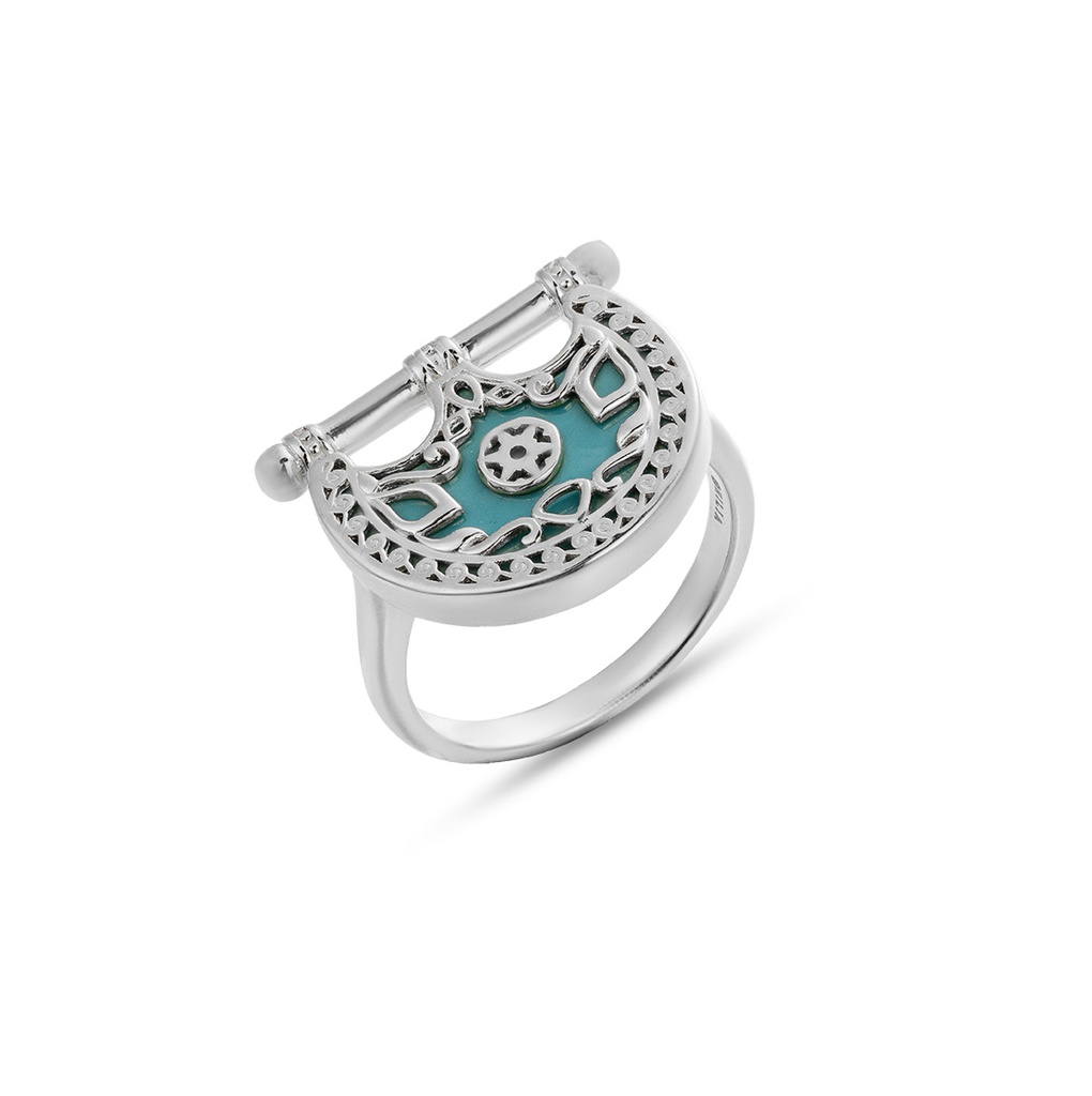 Kahila's Silver Ring with Turquoise (KC66)