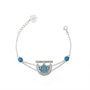 Kahila's Silver Bracelet with Turquoise (KC74)