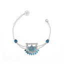 Kahila's Silver Bracelet with Turquoise Stone (KC75)