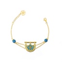 Kahilah's Gold-Plated Silver Bracelet with Turquoise (KC83)