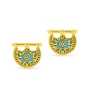Kahilah's Gold-Plated Silver Earring with Turquoise (KC87)