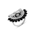 Kahila's Silver Ring with Black Onyx Stone (KC96)