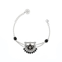 Kahila's Silver Bracelet with Black Onyx Stone (KC99)