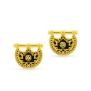 Kahila's Gold - Plated Silver Earring with Black Onyx (KC110)