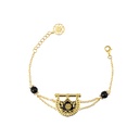 Kahila's Gold - Plated Silver Bracelet with Black Onyx (KC120)