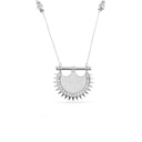 Kahila's Zircon Spiky Silver Necklace - Small (KC125)