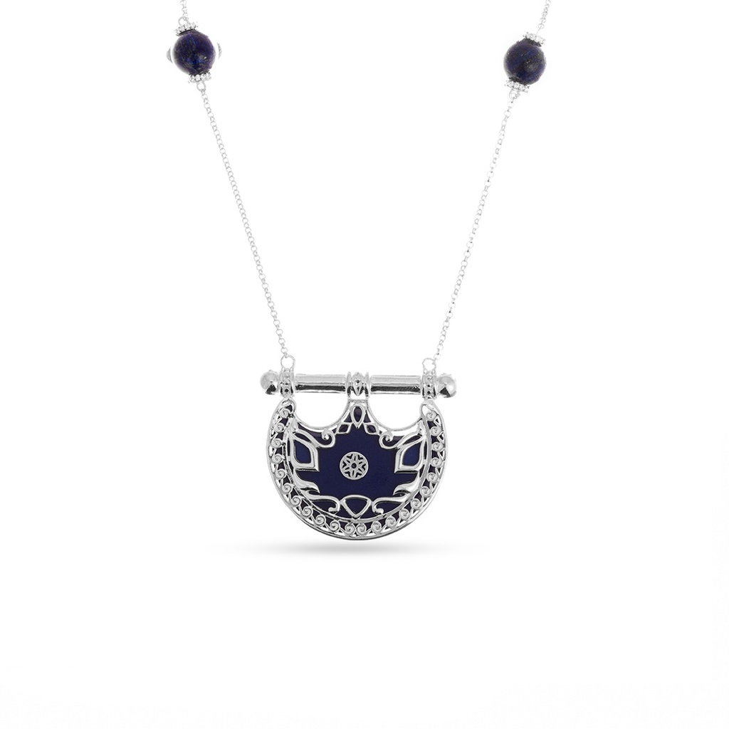 Kahila's Silver Necklace with Lazord - Small (KC138)