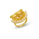 Kahilah's Gold-Plated Silver Ring with Pearl (KC8)