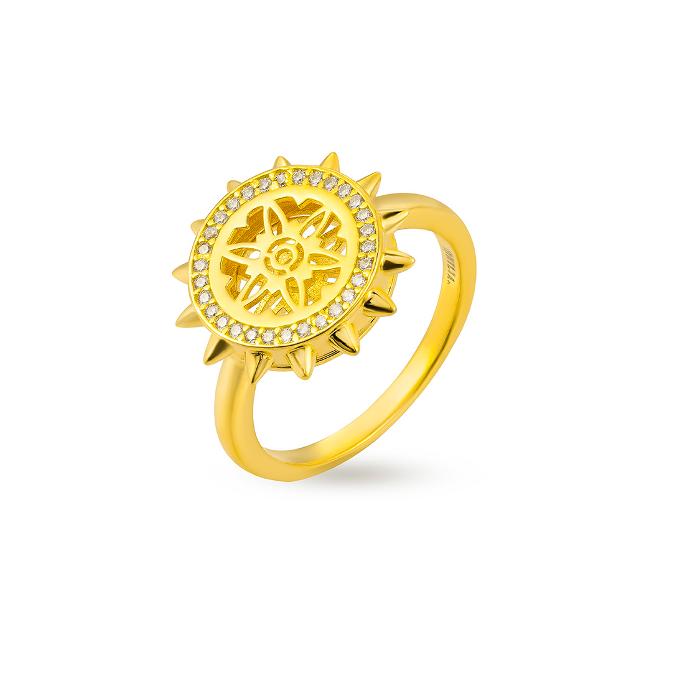 Spiky's Gold-Plated Silver Ring (SPC7)