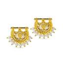 Kahilah's Gold-Plated Silver Earring with Pearl  (KC6)