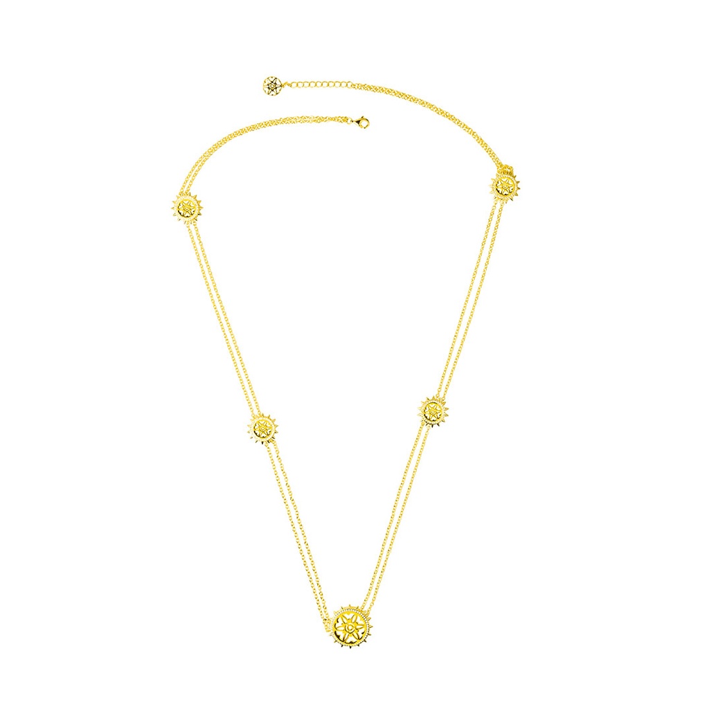 Spiky's Gold-Plated Silver Necklace - Large (SPC15)