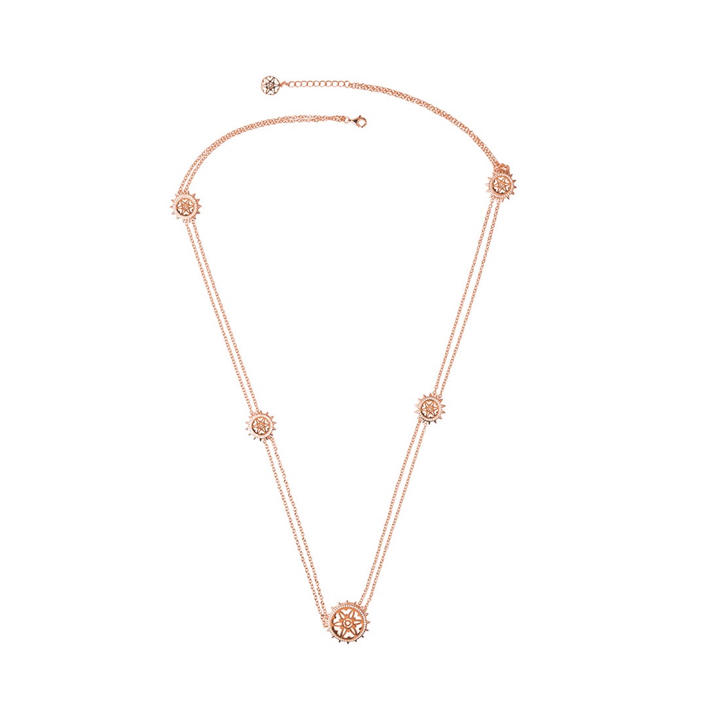 Spiky's Rose Gold-plated Silver Necklace - Large (SPC16)