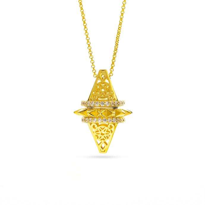 Zayan's Gold-Plated Silver Necklace - Large (ZC12)