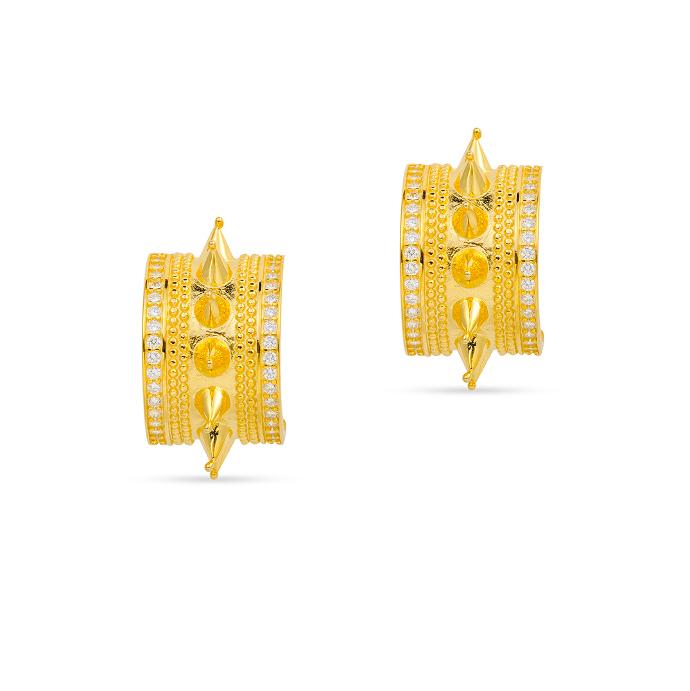 Mushawak's Gold-Plated Silver Earrings - Large (MC3)